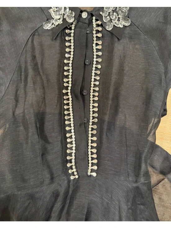 Zimmermann Matchmaker Flip Embellished Dress with Clear Crystal Accents size 3 - Picture 6 of 6